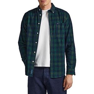 Pepe Jeans Heren Cale Shirt, Groen (Regent Groen), XXL