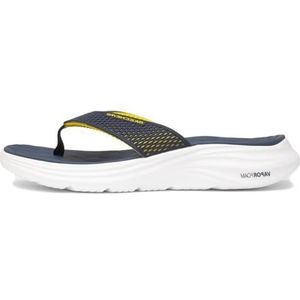 Skechers Heren Sport Vapor Foam Sandaal, Navy Kpu Gele Trim, 42 EU