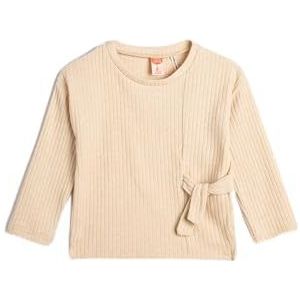 Koton Girls's Basic Ribbed Long Sleeve T-shirt, beige (050), 2-3 Jaar