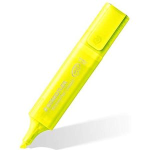 STAEDTLER Markeerstiften Textsurfer classic, hoge kwaliteit, met grote inktopslag voor extra lange markeerprestaties, set met 4 gele markeerstiften, 364-1P WP4