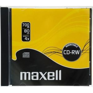 Maxell 624860 CD-RW 80 blanks (4x snelheid, 700MB, overschrijfbaar, 1e juwelendoos)