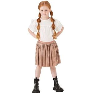 GARCIA Meisjes Rok Oranje - Plissérok - Metallic Finish - 100% Polyester