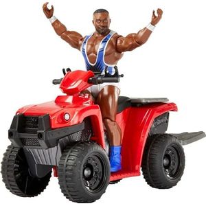 WWE HDM06 - Wrekkin Slam 'N Spin ATV met draaiend stuur u, incl. 15cm Big E Basic Actie Figure, speelgoed cadeau voor kinderen van 6+