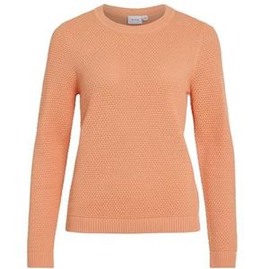 Vidalo O-Neck L/S Knit Top- Noos, cadmium oranje, S
