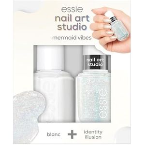 essie nail art studio set mermaid vibes nagellak nr. 1 blanc, special effects nagellak nr. 7 identity illusion)