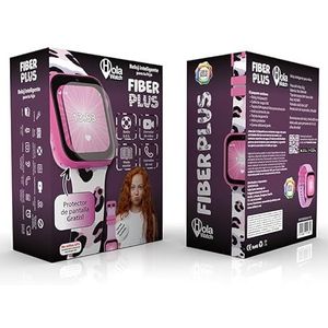 Cefa Toys Holawatch Fiber Plus Smartwatch voor kinderen, met 4G LBS/WLAN, simkaart, camera, games, oproepen, videogesprekken, extra armband, displaybeschermfolie