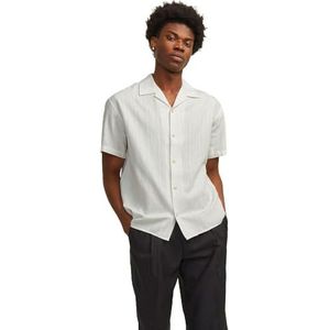 JACK & JONES Heren Jprccmontana Resort Shirt S/S Ln vrijetijdshemd, Cloud Dancer/Fit: relaxed fit, XXL