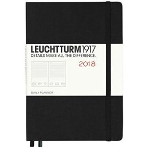 Leuchtturm1917 355244 Dagkalender 2018, Engels, Medium (A5), Zwart