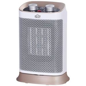 DCG Eltronic PTC0589 ventilatorkachel (infrarood verwarming, keramiek, interieur, vloer, tafel, bruin, wit, draaibaar)