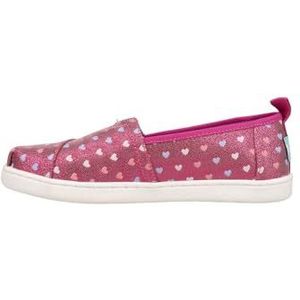 TOMS Meisjes Glitter Alpargata Loafer Flat, Roze Fuchsia