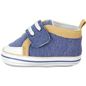 Sterntaler Babyschoen voor jongens, platte slipper, middelblauw, 18 EU, blauw, 18 EU