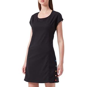 Love Moschino Dames A-lijn Stretch Lyocell Gabardine Jurk, zwart, 44 NL