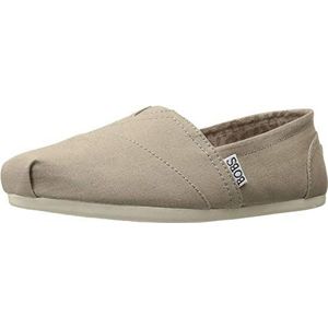 Skechers Peace and Love Flat Ballet voor dames, pluche ballet, 4, meerkleurig, 37 EU, bruin (taupe), 41 EU