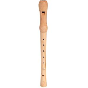 Bino 86580 Houten Fluit voor kinderen, natuurlijk, met 7 tonen. Traditioneel muzikaal speelgoed voor kinderen vanaf 36 maanden. Afmetingen ca. 32,5x3x3 cm, veelkleurig