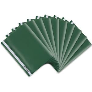 Oxford Snelhechtmappen A4, van kunststof, groen, pak van 10