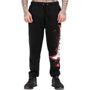 Tapout Joggingbroek voor heren, normale pasvorm, splashing jogger, zwart/rood/ecru, XL