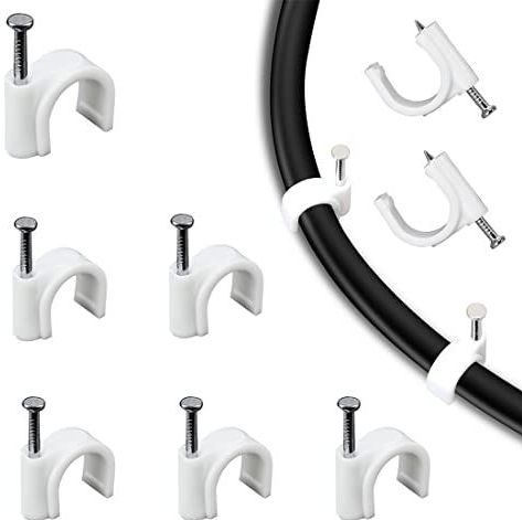 Kabelklem - Wit - 200 Stuks - Voor Nagelbevestiging - Rond - 10 mm