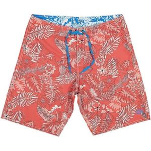 Panareha Heren Boardshorts van Gerecycled Polyester WAIKIKI Rood (46)