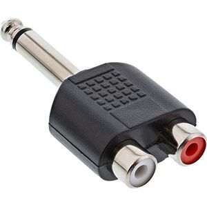 InLine 99339 audio-adapter, 6,3 mm jack plug naar 2x cinch-aansluiting, mono