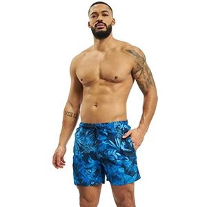 Urban Classics Heren zwembroek patroon zwemshorts AOP zwemshorts voor mannen verkrijgbaar in vele varianten, maten XS - 6XL, blue flower, M