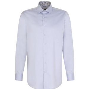 Seidensticker Zakelijk overhemd voor heren, regular fit, strijkvrij, New Button-down, lange mouwen, 100% katoen, lichtblauw, 44
