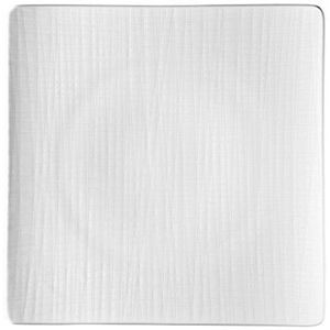 Mesh wit bord 31 cm vierkant. plat