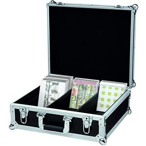 Reloop 100 CD Case PRO - professionele CD-case met 3-voudige onderverdeling, uiterst robuuste constructie, stabiele draaggreep, deksel afneembaar, zwart, 5553