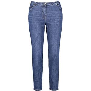 Samoon Dames 220004-21402 Jeans, Dark Blue Denim, 46, donkerblauw (dark blue denim), 46