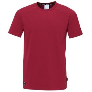 uhlsport ID T-shirt fitnessshirt voor kinderen en volwassenen - voetbalshirt - ademend en comfortabel, bordeaux, 152 cm