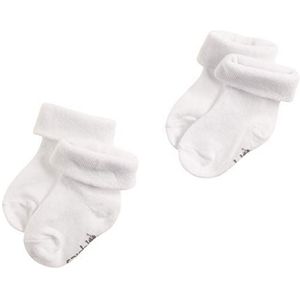 Noppies Unisex sokken voor baby's en kinderen (2 paar) rundvlees, Wit, 3-6 maanden