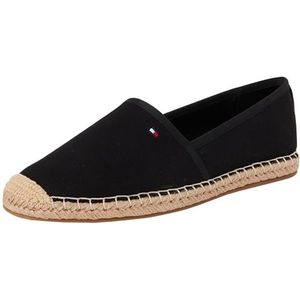 TOMMY HILFIGER Women's FLAG CANVAS ESPADRILLE, ZWART (Zwart), 6 UK, Zwart, 39 EU