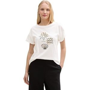 TOM TAILOR T-shirt voor dames, 10315 - Whisper White, XL