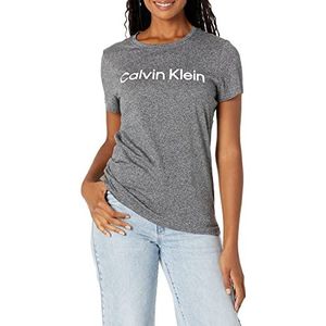 Calvin Klein T-shirt met ronde hals en korte mouwen, zwart/Erika, M