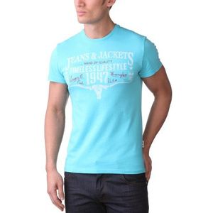 Wrangler Graphic T-shirt voor heren - blauw - Small