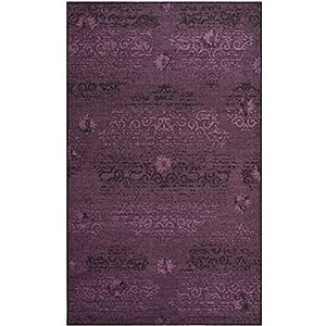 Safavieh Malta Overdye Geïnspireerd tapijt, geweven polypropyleen tapijt in zwart/paars, 120 X 180 cm