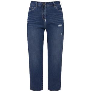 Ulla Popken Damesjeans, moeder, Denim Blauw, 46-48