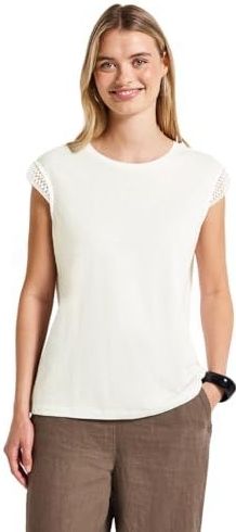 Street One - Dames Shirt - Wit - Gehaakte Details