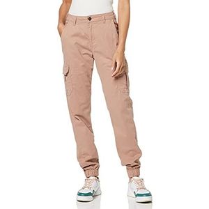 Urban Classics Cargobroek voor dames, hoge taille, cargo-broek met opgestikte zakken, verkrijgbaar in vele kleuren, maten 26-34, Duskroos, 31