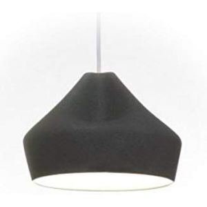 Hanglamp Pleat Box 24 E14 5-8W met keramische kap en emaille binnen, zwart/wit, 21 x 21 x 18 cm (A636-179)
