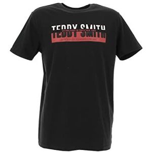 Teddy Smith T- Gordon MC Jersey T-shirt, kolen, S heren, Houtskool, S