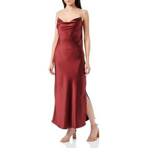 HUGO Dames Shift Dress Flat, Dark Red605, 44