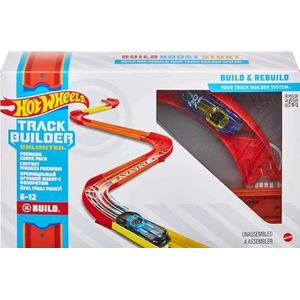 ​Hot Wheels Track Builder Set Assortiment Bochtdelen om sets te koppelen, voor kinderen van 4 jaar en ouder, GLC88
