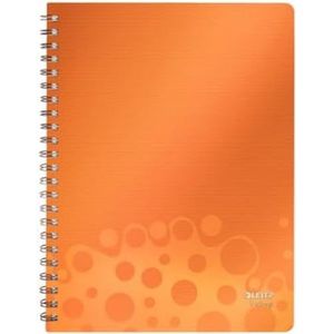 Leitz Bebop 45730045 A4 College Schrijfpad met Vierkanten 80 Vellen Polypropyleen Oranje Houtvrij