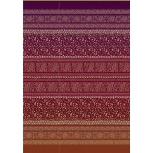 Bassetti Plaid van 100% katoen in de kleur robijnrood R1, afmetingen: 240x250 cm - 9326055
