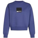 Karl Lagerfeld Jeans, Dames, Box Logo Sweat, Regular Fit, Blauw, XS