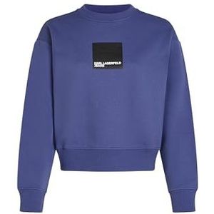 Karl Lagerfeld Jeans, Dames, Box Logo Sweat, Regular Fit, Blauw, XS