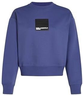 Karl Lagerfeld Jeans, Dames, Box Logo Sweat, Regular Fit, Blauw, XS