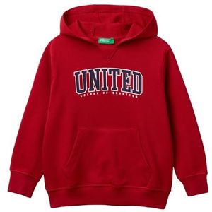 United Colors of Benetton Jongens Maglia C/Capp. M/L 3j68g200q sweatshirt met capuchon, Rosso, VK, Rosso, L