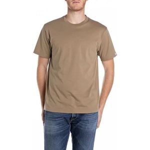 Replay Heren Regular Fit T-shirt van katoen, 875 Military Khaki, L