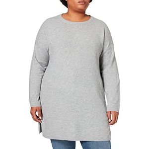 Vero Moda Curve Dames Vmbrilliant Ls O-hals Long Blou Ga Curve Sweatshirt, lichtgrijs gem., XL Grote maten